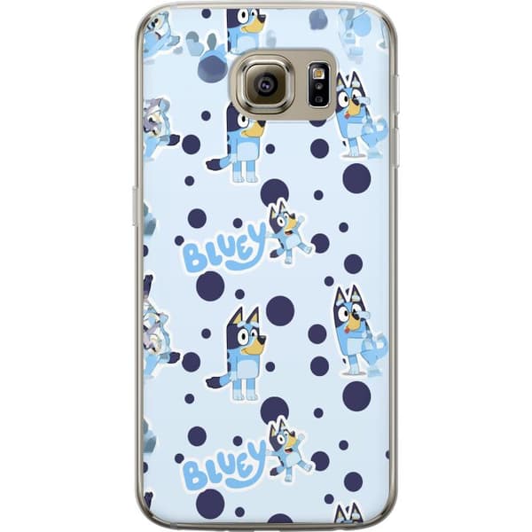 Kompatibelt Mobildeksel til Samsung Galaxy S6 Bluey-mønster i lyseblå design