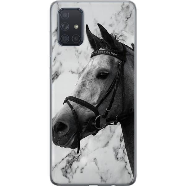 Kompatibelt Mobildeksel til Samsung Galaxy A71 Marmor med hest