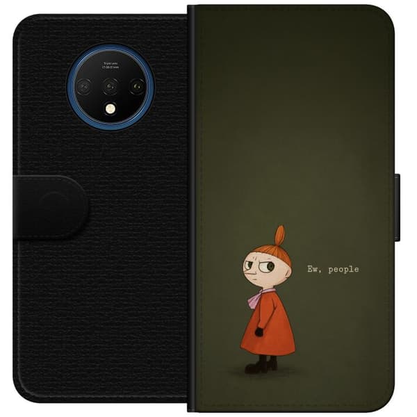 Kompatibel Tegnebogsetui til OnePlus 7T Tecknad flicka med citat