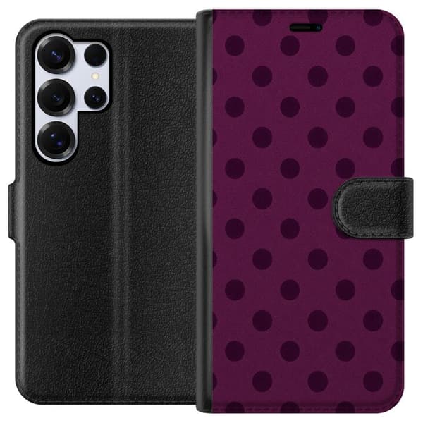 Kompatibel Tegnebogsetui til Samsung Galaxy S25 Ultra Blommeprikker