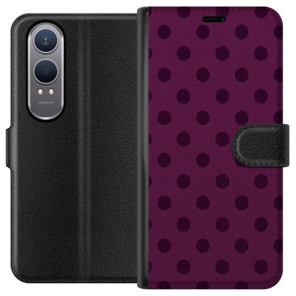 Kompatibelt Plånboksfodral till OnePlus Nord CE4 Lite Plum Dots