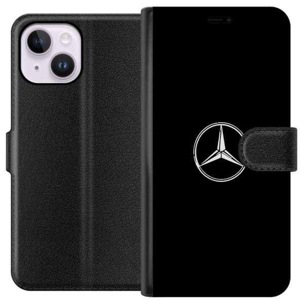 Kompatibel Tegnebogsetui til Apple iPhone 15 Plus Mercedes-Benz