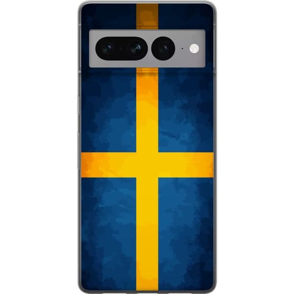 Yhteensopiva Puhelinkuori Google Pixel 7 Pro Svenska flaggan
