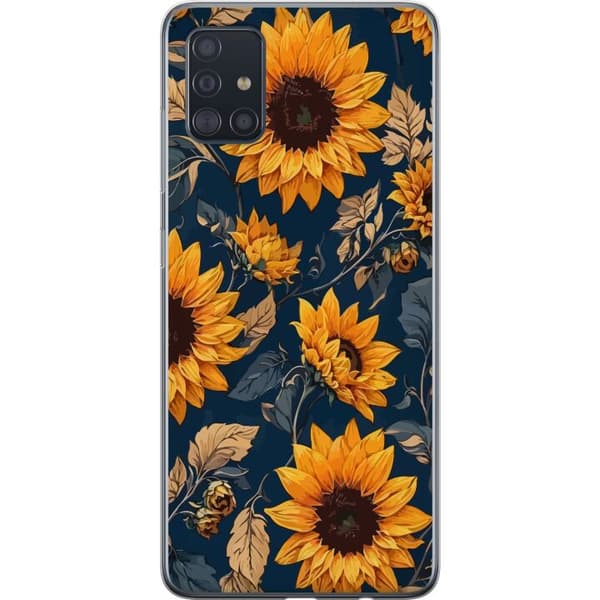 Kompatibelt Mobildeksel til Samsung Galaxy A51 Solroser