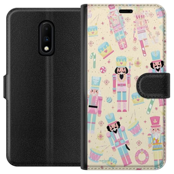 Kompatibelt Plånboksfodral till OnePlus 7 Charmigt julmotiv