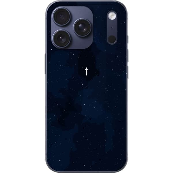 Kompatibelt Mobildeksel til Apple iPhone 18 Pro Vitt kors på stjärnhimmel