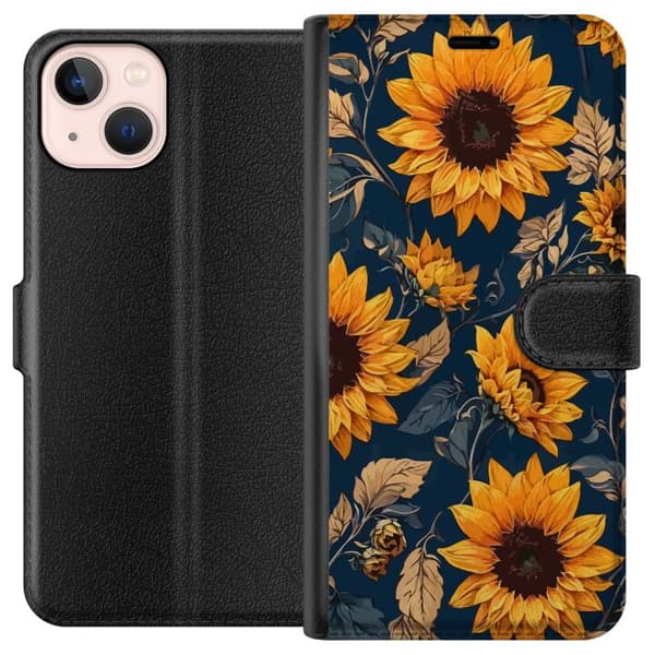 Kompatibelt Lommeboketui til Apple iPhone 13 mini Solroser