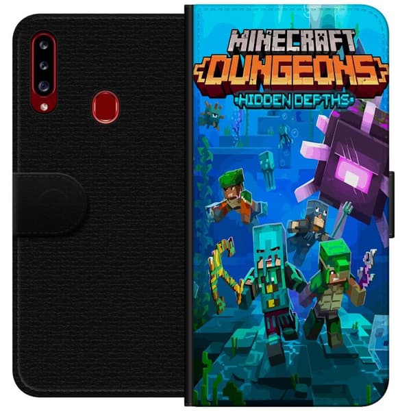 Kompatibelt Plånboksfodral till Samsung Galaxy A20s Minecraft