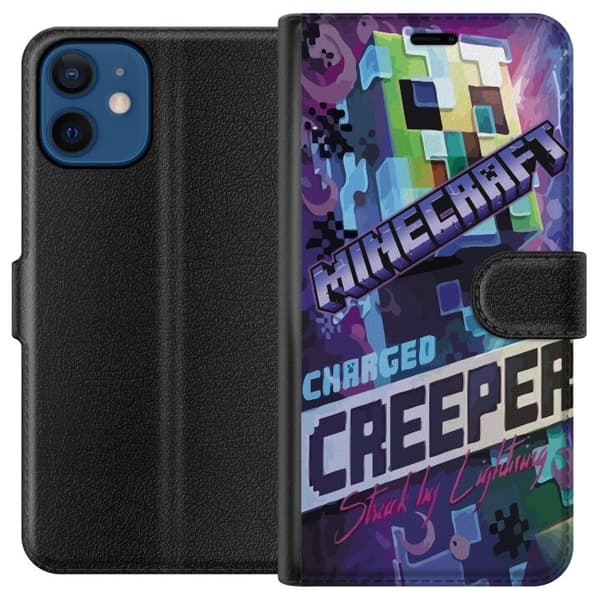 Kompatibelt Lommeboketui til Apple iPhone 12 Minecraft
