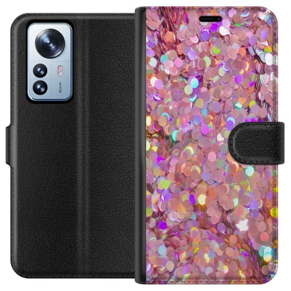 Kompatibelt Plånboksfodral till Xiaomi 12 Pro Glitter