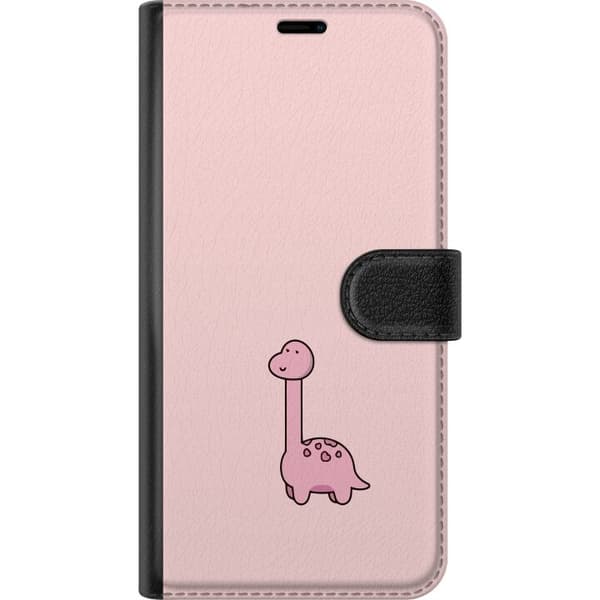 Kompatibelt Plånboksfodral till Samsung Galaxy S20+ Rosa dinosaurie