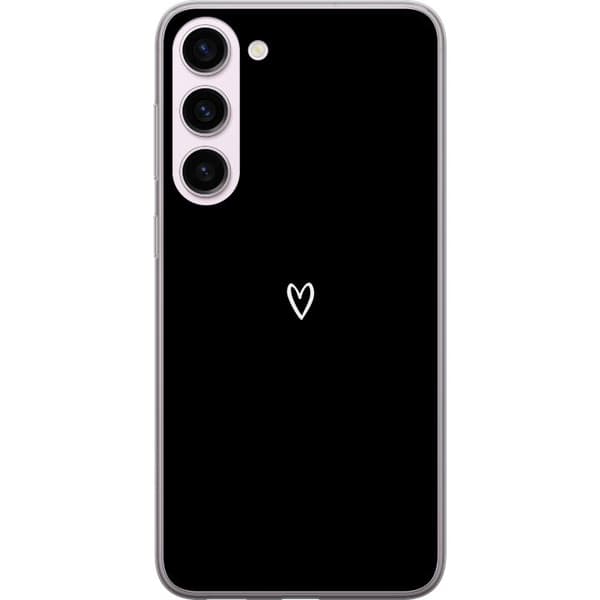 Kompatibel Mobilcover til Samsung Galaxy S23+ Sort Hjerte