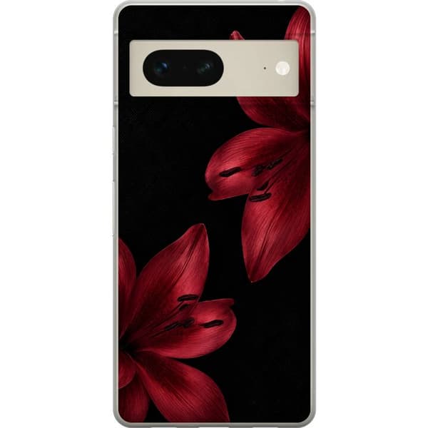 Kompatibelt Mobilskal till Google Pixel 7 Red Lily Noir