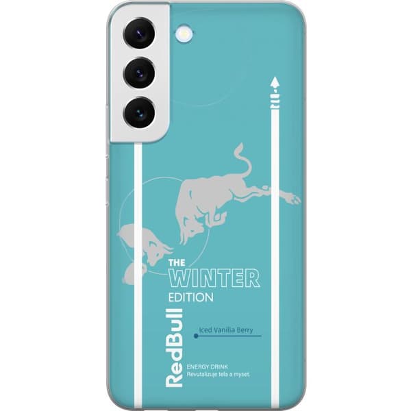 Kompatibelt Mobildeksel til Samsung Galaxy S22 5G Illustrasjon med okser og turkis energidrikk-inspirert layout