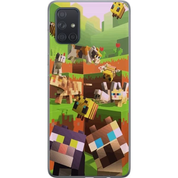 Kompatibelt Mobilskal till Samsung Galaxy A71 MineCraft