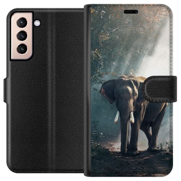 Kompatibel Tegnebogsetui til Samsung Galaxy S21 Elefant
