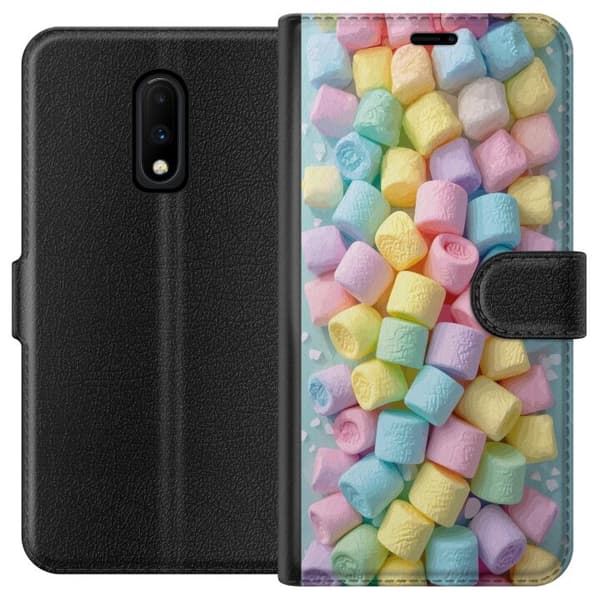 Kompatibel Tegnebogsetui til OnePlus 7 Sød slik design med skumfiduser
