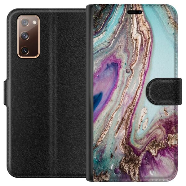 Kompatibelt Lommeboketui til Samsung Galaxy S20 FE Lila marmor