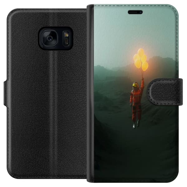 Kompatibelt Plånboksfodral till Samsung Galaxy S7 Mono Check