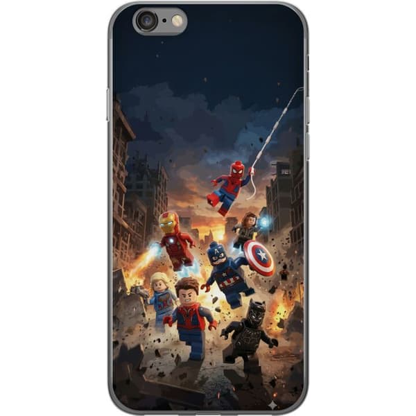 Kompatibelt Mobildeksel til Apple iPhone 6s Spennende LEGO Marvel motiv for superheltfans