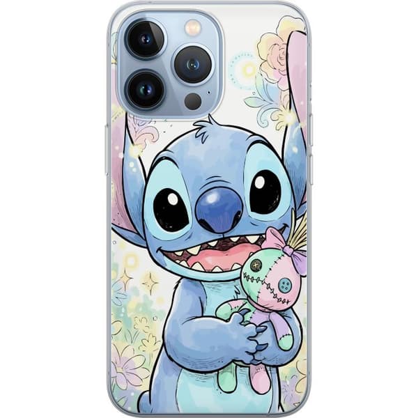 Kompatibelt Mobilskal till Apple iPhone 13 Pro Stitch håller liten patchwork-docka bland pastellblommor