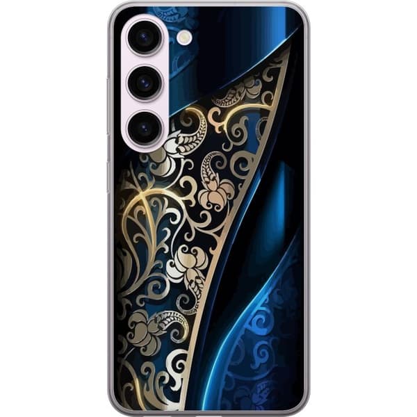 Kompatibelt Mobildeksel til Samsung Galaxy S23 Blå og Gull