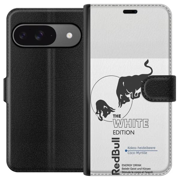 Kompatibel Tegnebogsetui til Google Pixel 9 Pro Moderne Red Bull White Edition design