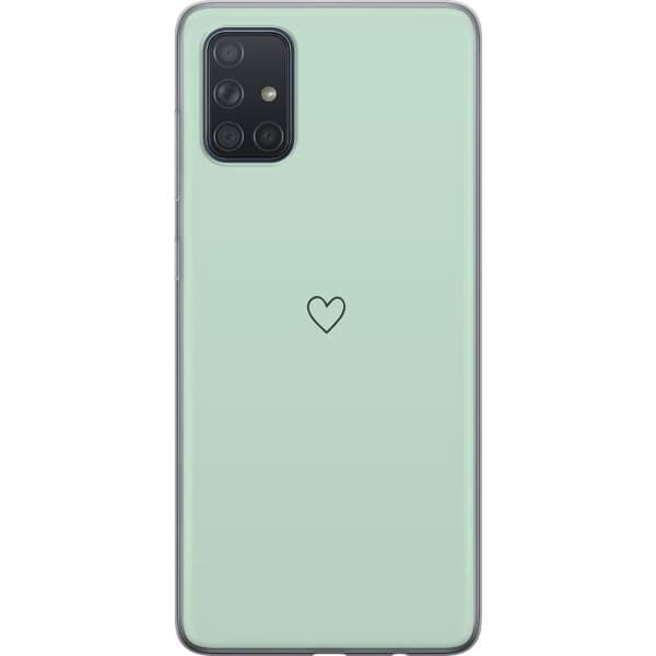 Kompatibelt Mobildeksel til Samsung Galaxy A71 Hjerte Grønn