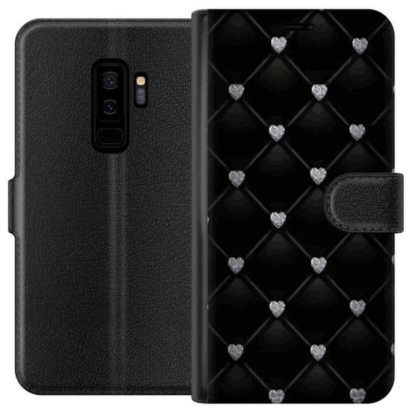 Kompatibelt Lommeboketui til Samsung Galaxy S9+ Hjert Diamond