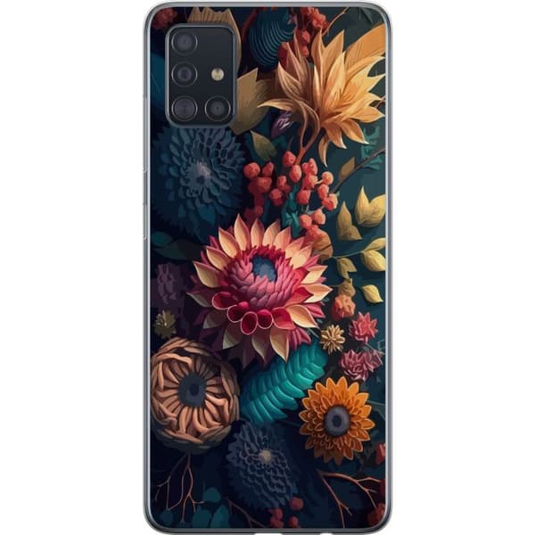 Kompatibelt Mobildeksel til Samsung Galaxy A51 Blommor