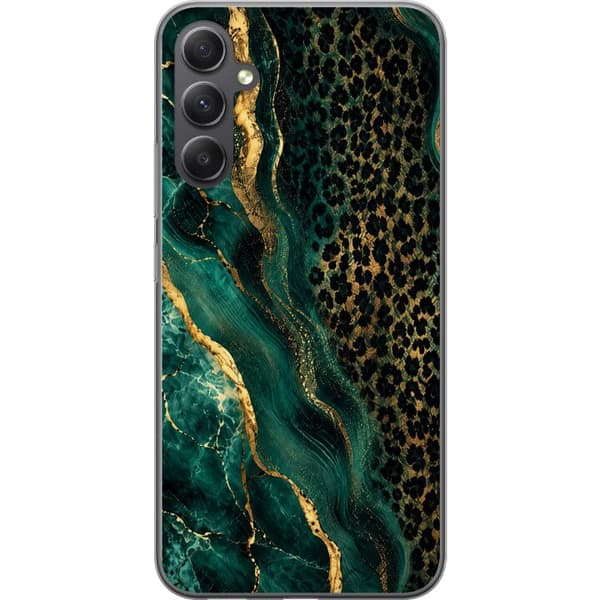 Kompatibelt Mobilskal till Samsung Galaxy A15 5G Emerald Leopard