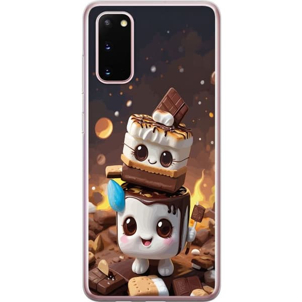 Kompatibelt Mobildeksel til Samsung Galaxy S20 Søt dessertdesign med marshmallow