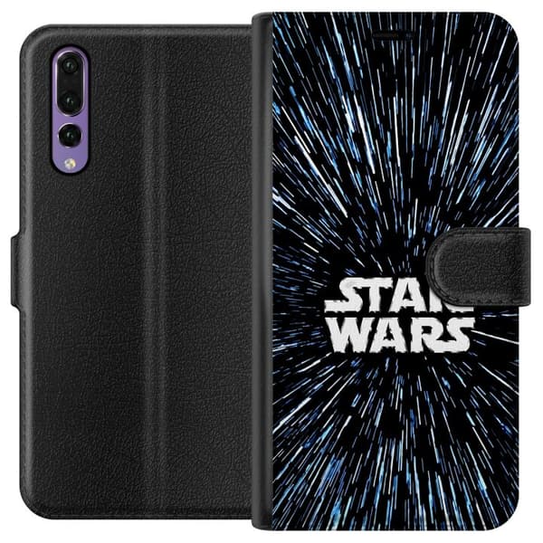 Kompatibel Tegnebogsetui til Huawei P20 Pro Klassisk Star Wars design med rumfølelse