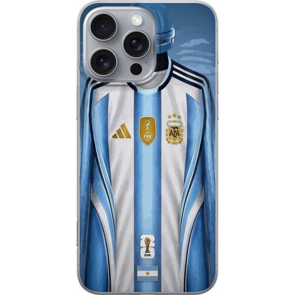 Kompatibelt Mobildeksel til Apple iPhone 16 Pro Max Argentina fotballtrøye med klassisk blå og hvit design