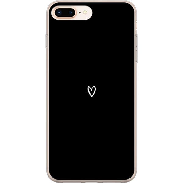 Kompatibel Mobilcover til Apple iPhone 8 Plus Sort Hjerte