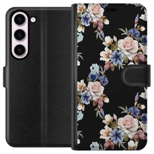 Kompatibel Tegnebogsetui til Samsung Galaxy S23 Blomstret