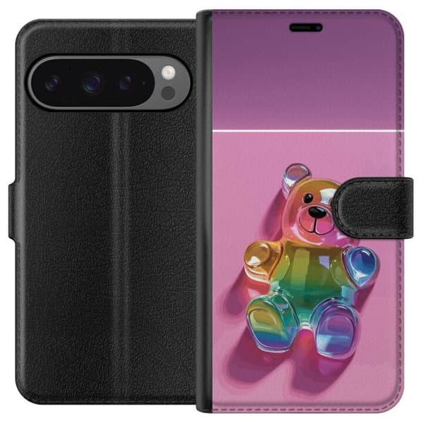 Kompatibelt Plånboksfodral till Google Pixel 9 Pro XL Gullig nalledesign med regnbågstema