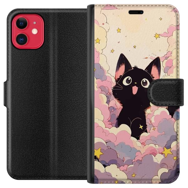 Kompatibelt Lommeboketui til Apple iPhone 11 Kawaii Katt