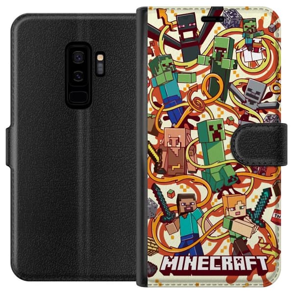 Kompatibelt Plånboksfodral till Samsung Galaxy S9+ Minecraft