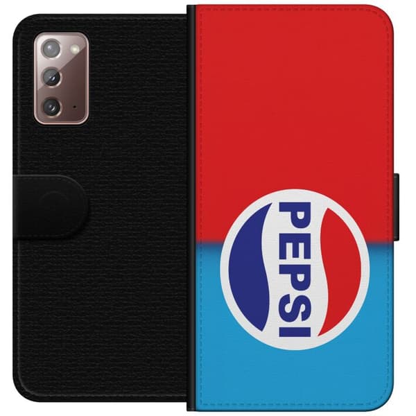 Kompatibel Tegnebogsetui til Samsung Galaxy Note20 Ikonisk Pepsi-design