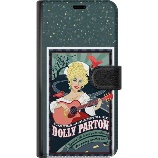Kompatibel Tegnebogsetui til Google Pixel 7a Dolly Parton med gitarr och landsväg