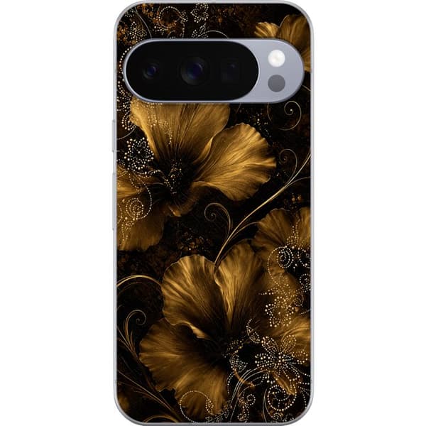 Kompatibelt Mobildeksel til Google Pixel 10 Pro Gyllen blomstring