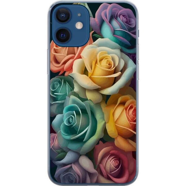 Kompatibel Mobilcover til Apple iPhone 12 mini Farverige Roser