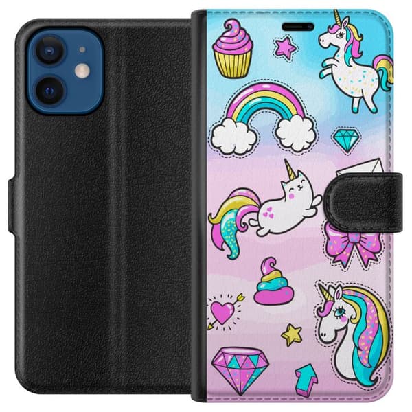 Kompatibel Tegnebogsetui til Apple iPhone 12 Unicorn