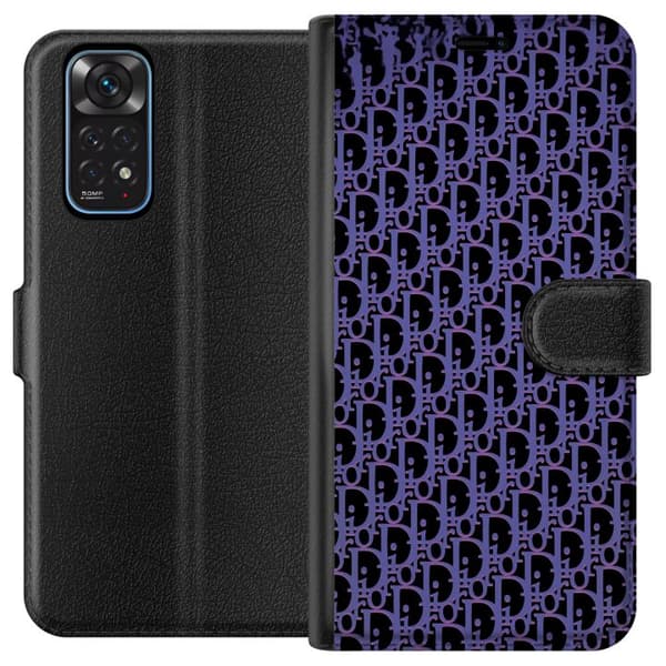 Kompatibelt Lommeboketui til Xiaomi Redmi Note 11 Moderneluksuriøst monogram i stilrent design