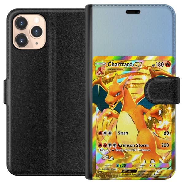 Kompatibelt Lommeboketui til Apple iPhone 11 Pro Premiummotiv med Charizard EX