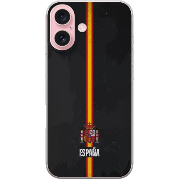Kompatibelt Mobildeksel til Apple iPhone 16 Stilig design med Spanias flagg
