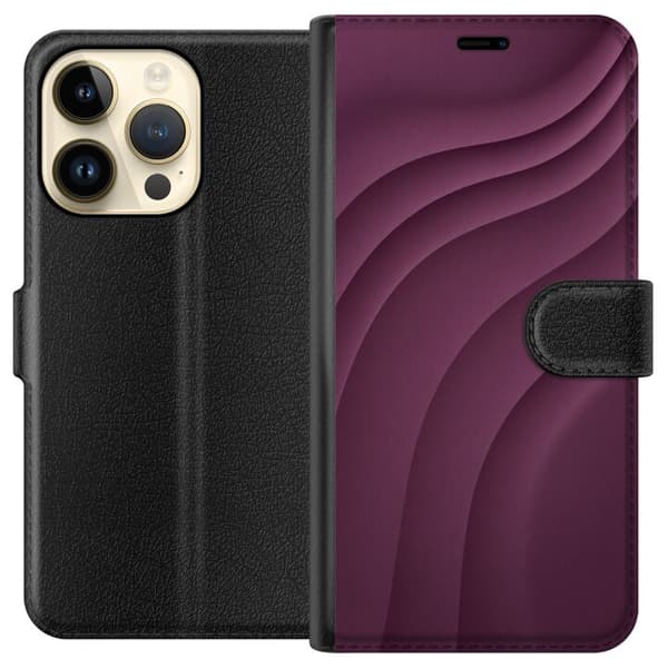 Kompatibel Tegnebogsetui til Apple iPhone 14 Pro Blommebevægelse