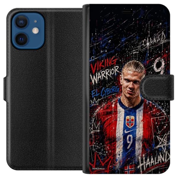 Kompatibelt Lommeboketui til Apple iPhone 12 mini Erling Haaland graffiti