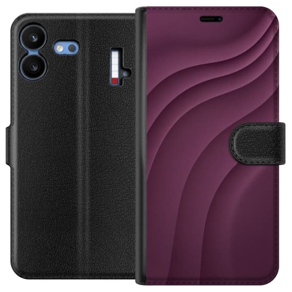 Kompatibelt Plånboksfodral till Nothing Phone 4b Plum Motion